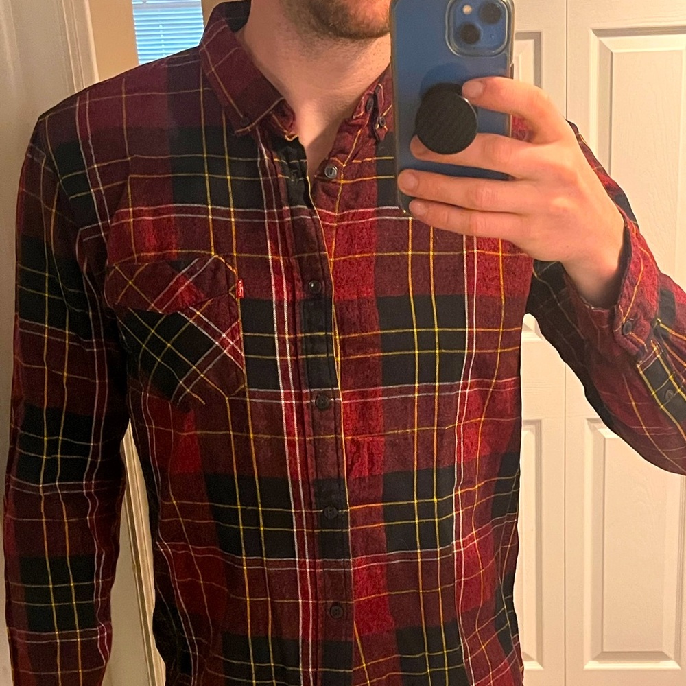 Levi Brand Flannel Mens L/M